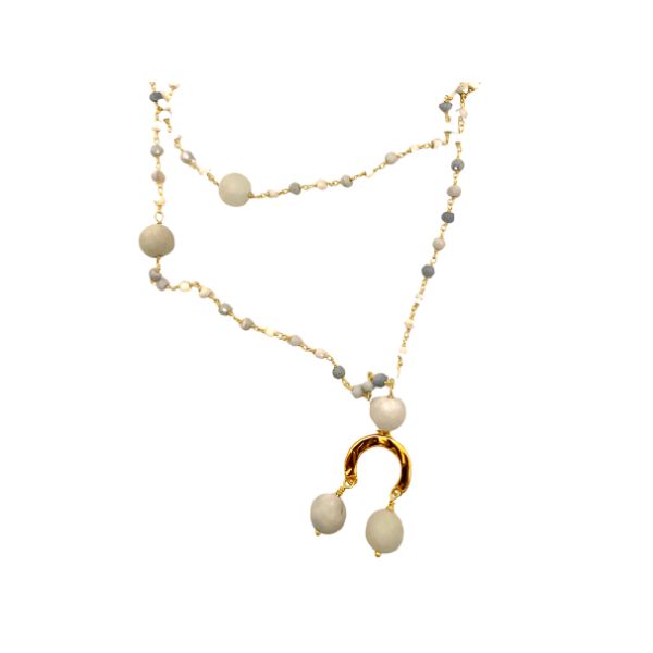 Blue Lace Agate Good Luck Necklace