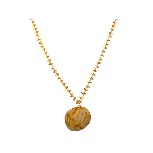 Druzy Agate Shell Pendant