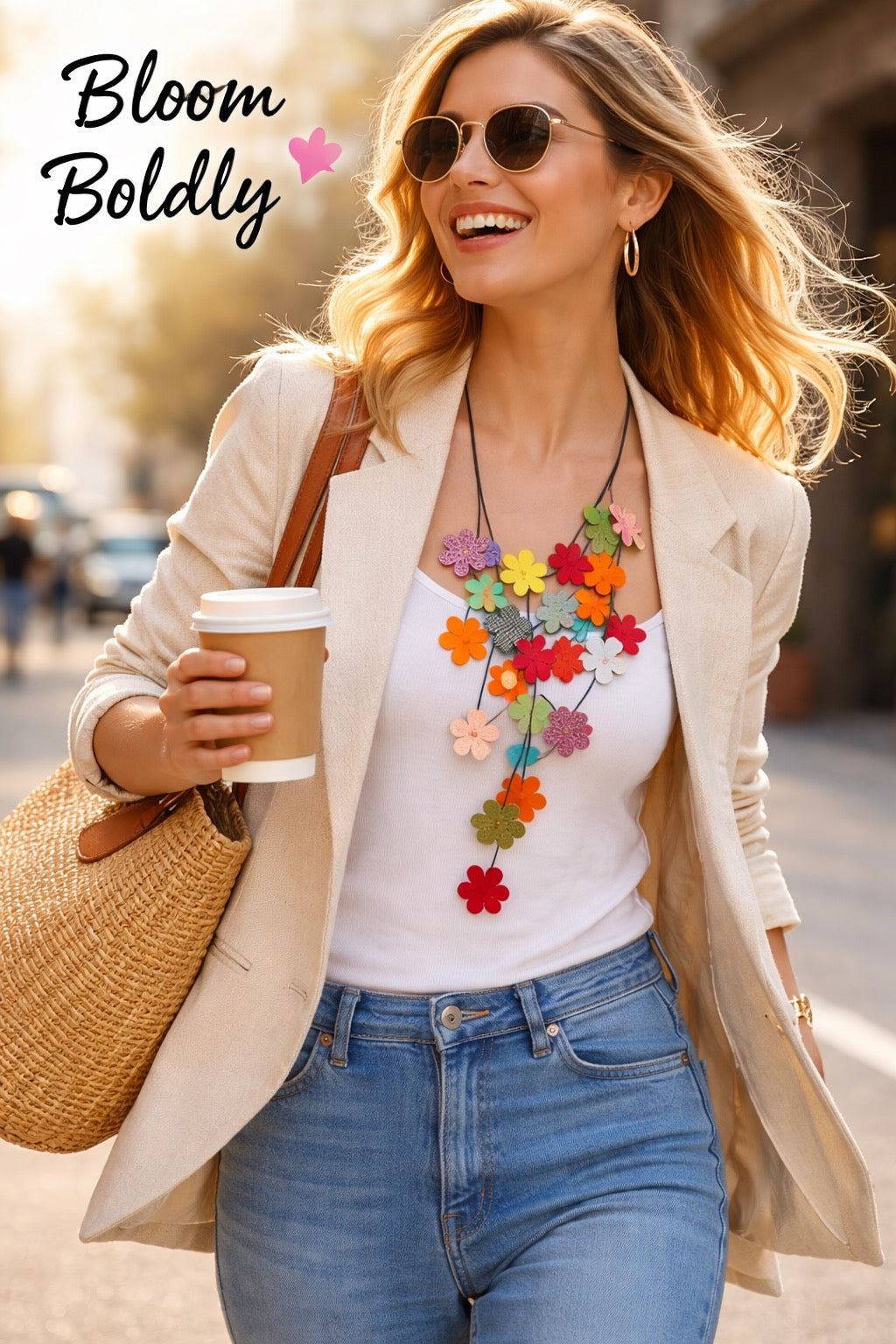 Bloom Leather Statement Necklace