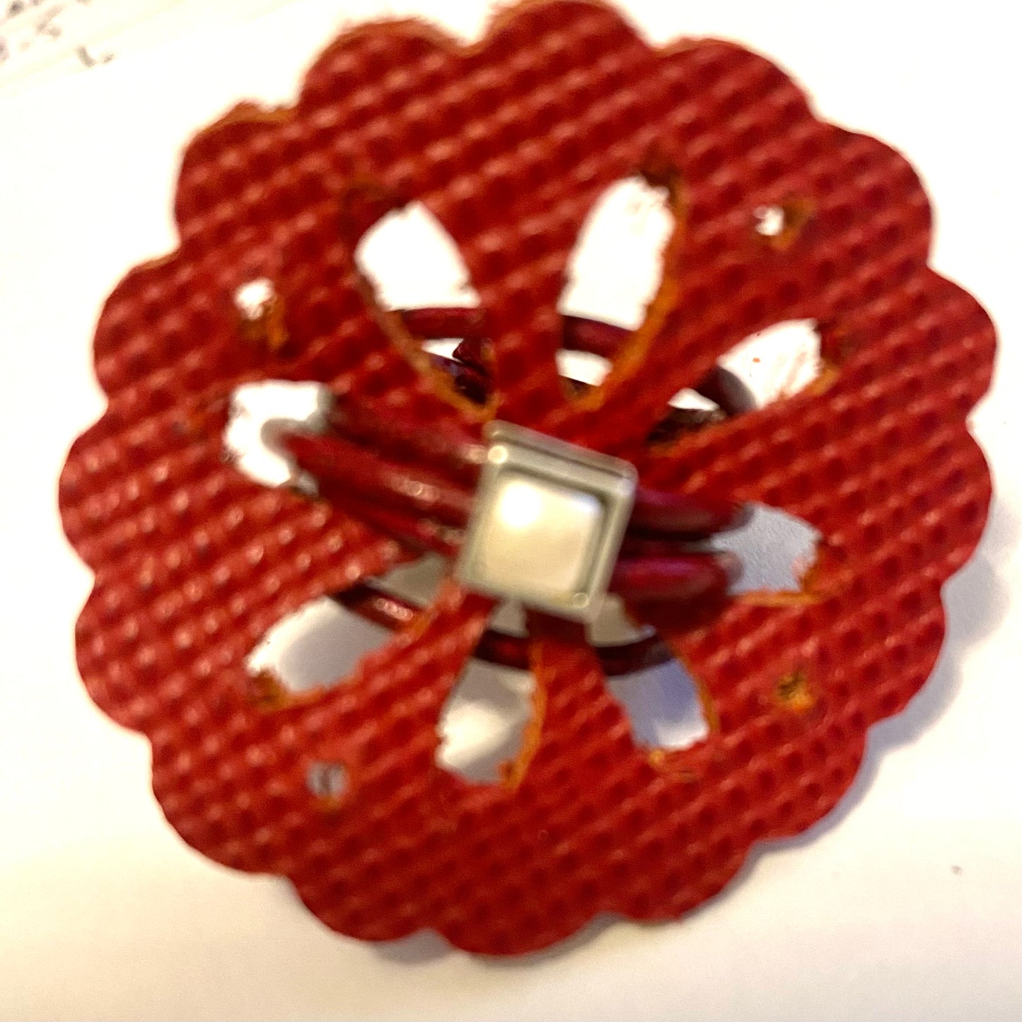 Flower Leather Ring