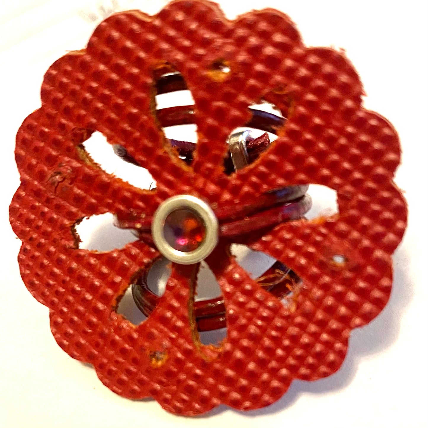 Flower Leather Ring