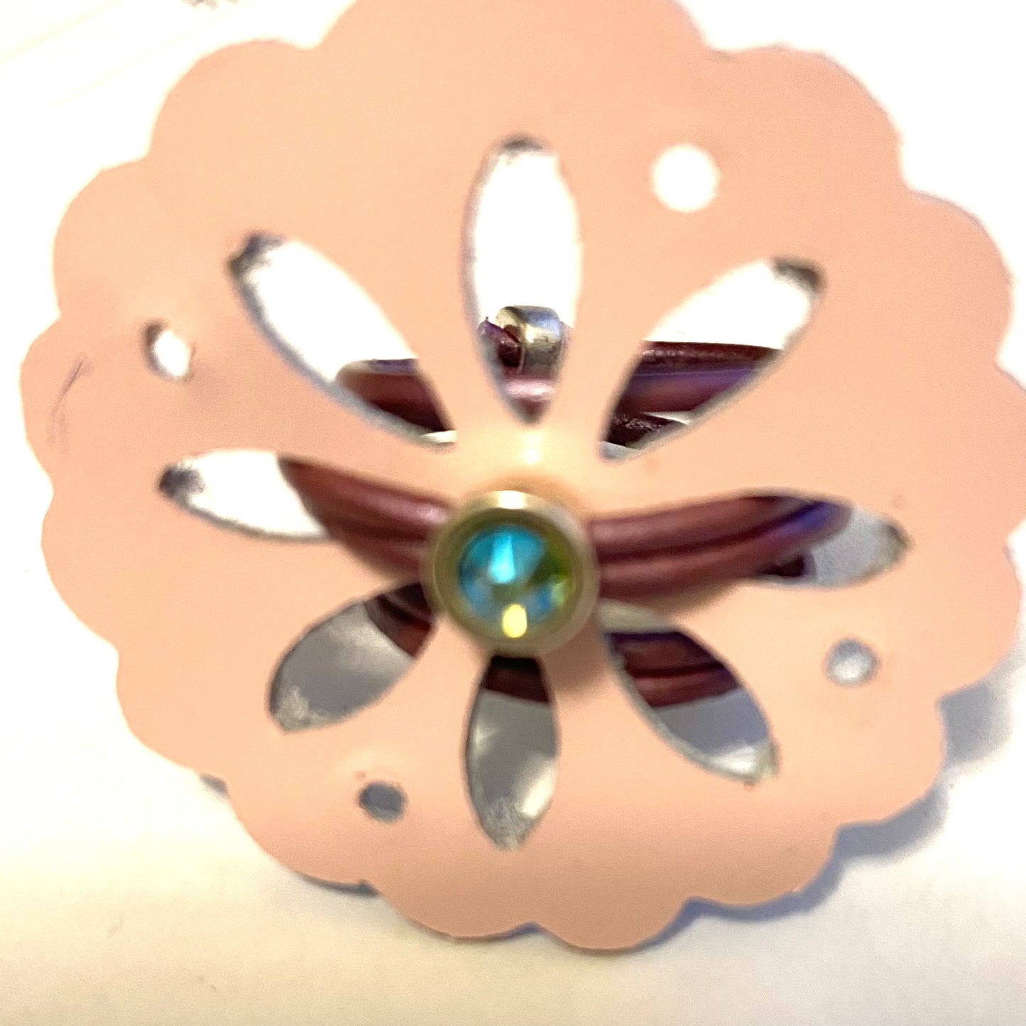 Flower Leather Ring