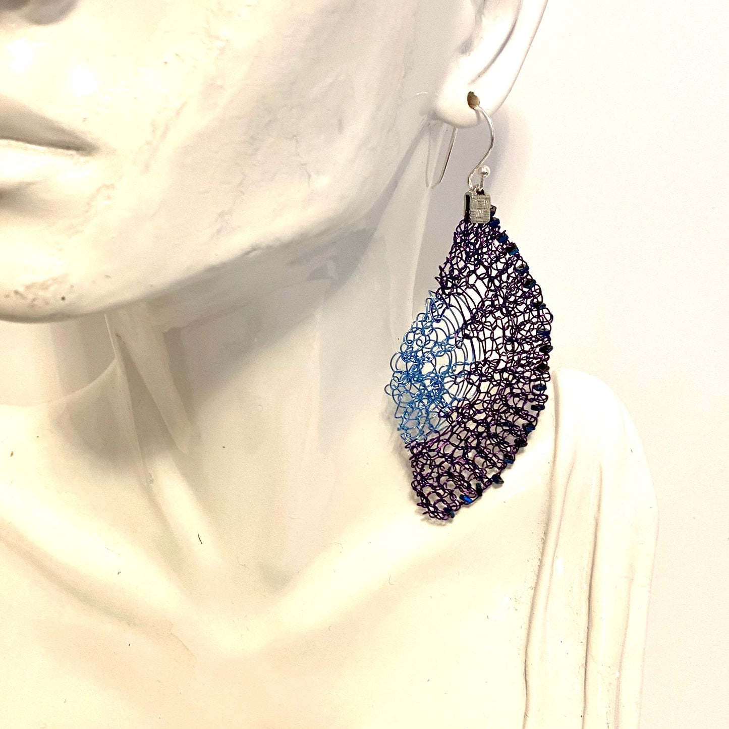 Two Tone Statement Fan Earrings