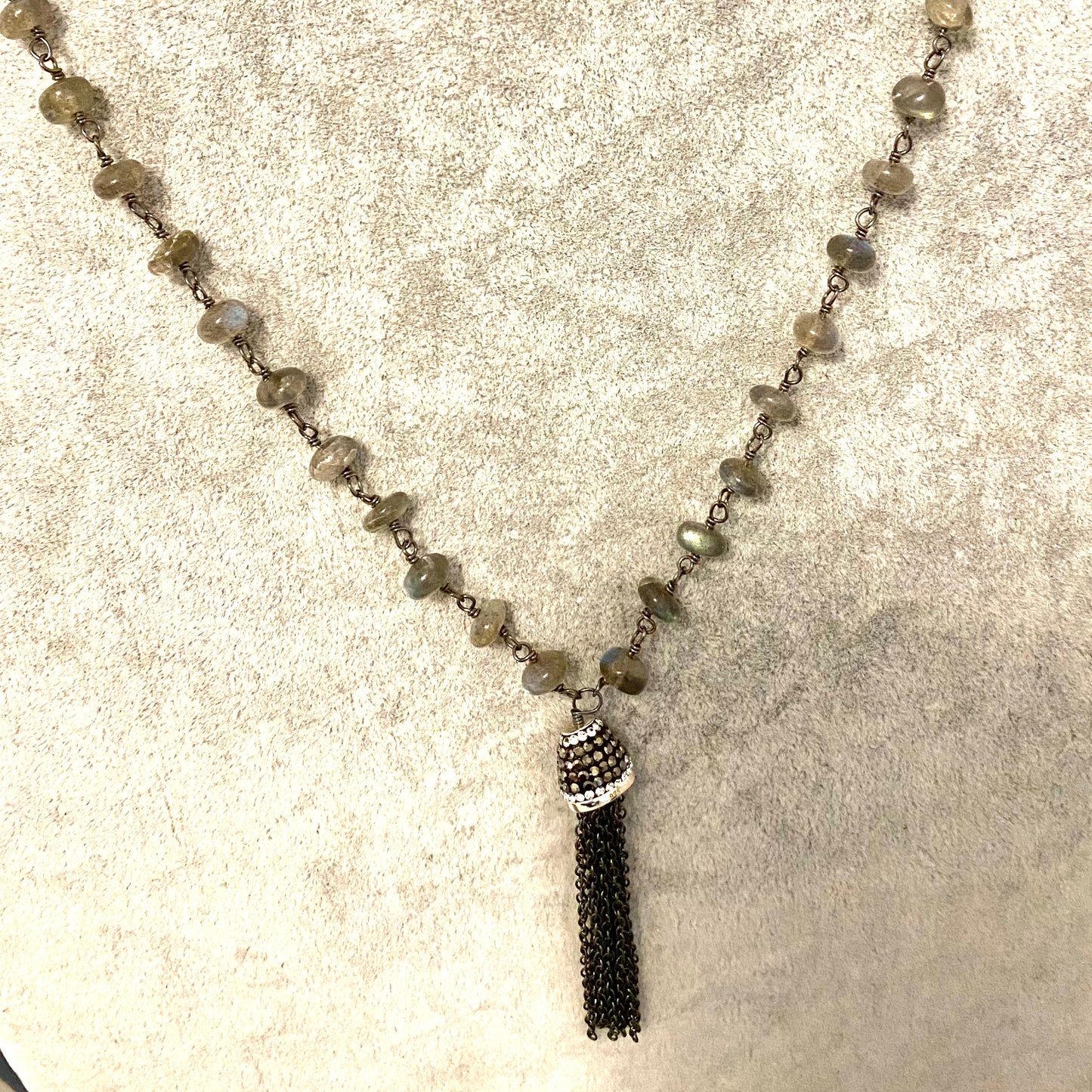 Labradorite Tassel Necklace