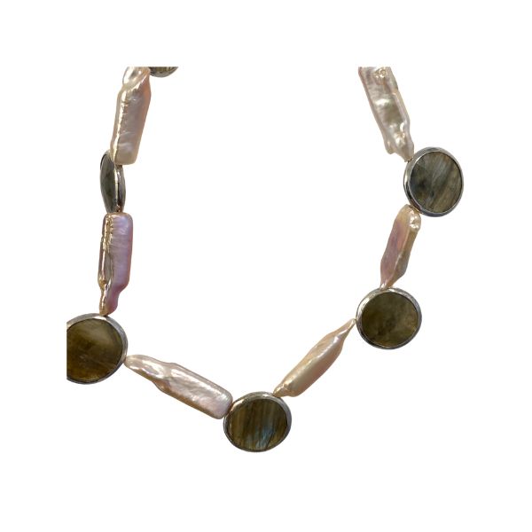 Labradorite and Freshwater Pearls