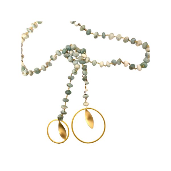 Larimar and Gold Necklace