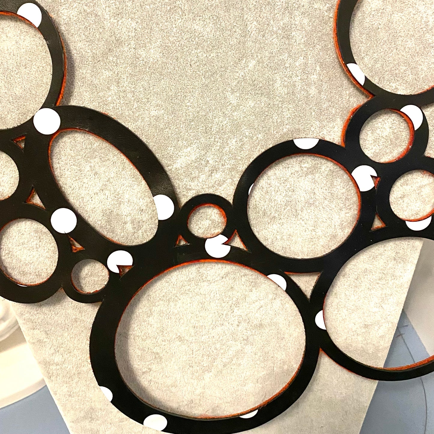 Bold Bubble Leather Necklace