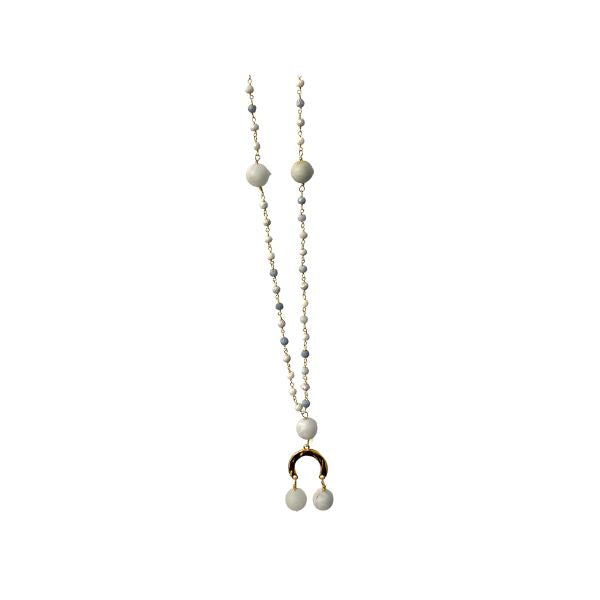 Blue Lace Agate Good Luck Necklace
