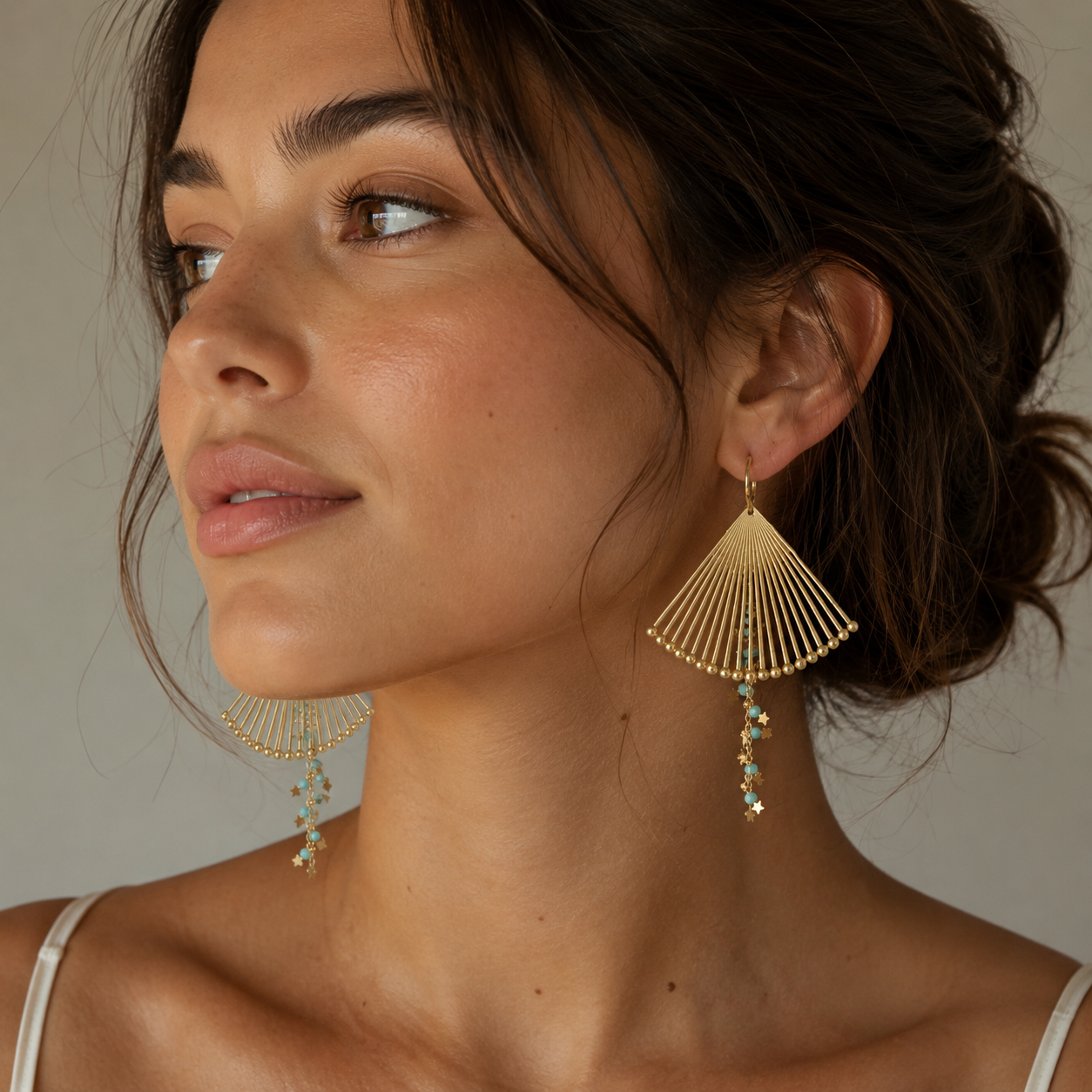 Celestial Fan Cascade Earrings