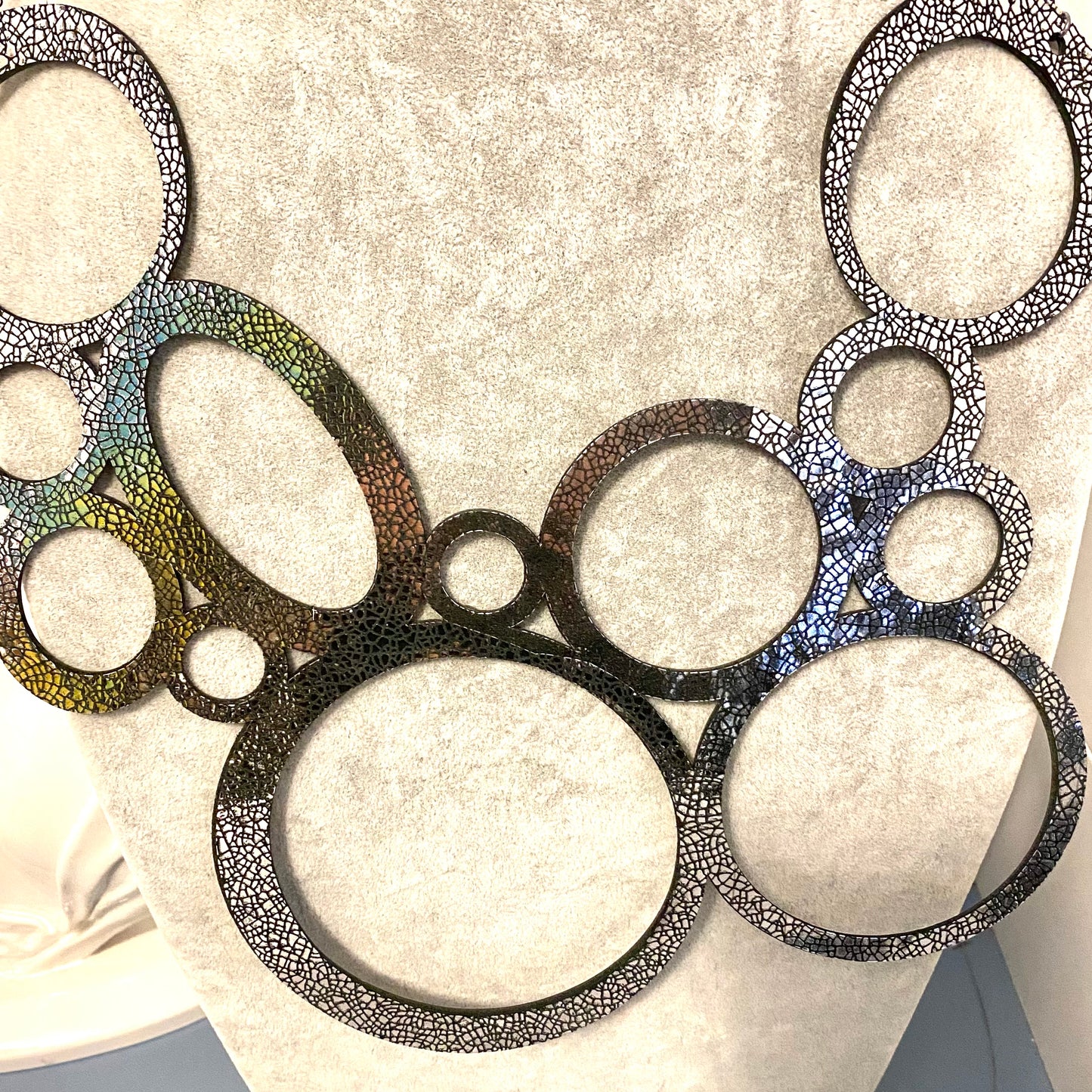 Bold Bubble Leather Necklace