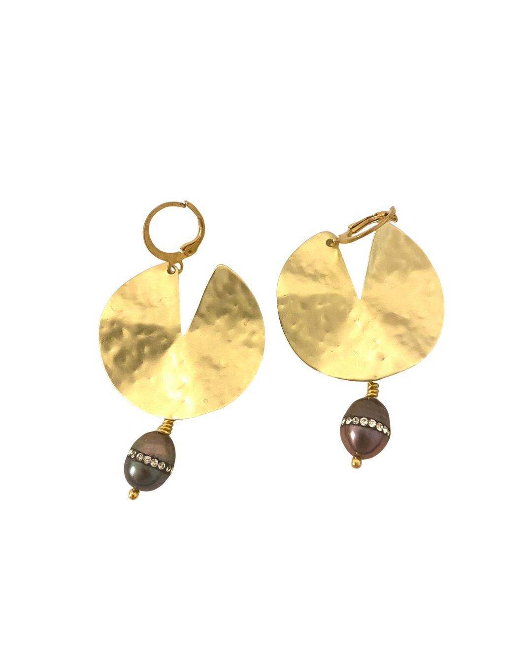 Gold Pie Earrings