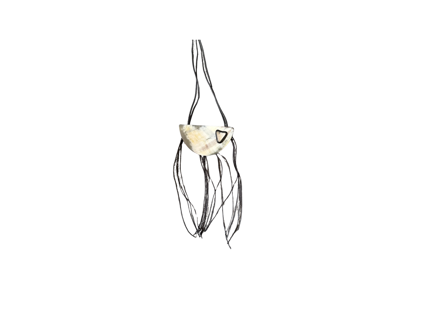 Stone and Shadow Horn Necklace