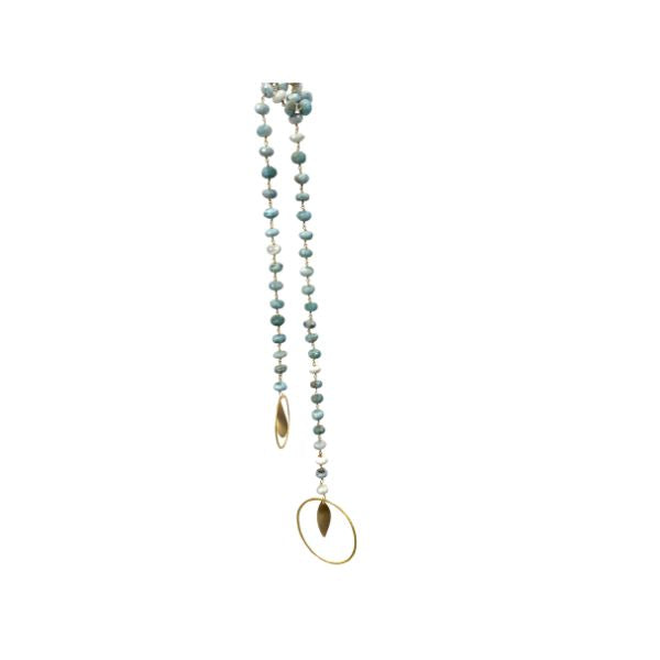 Larimar and Gold Necklace