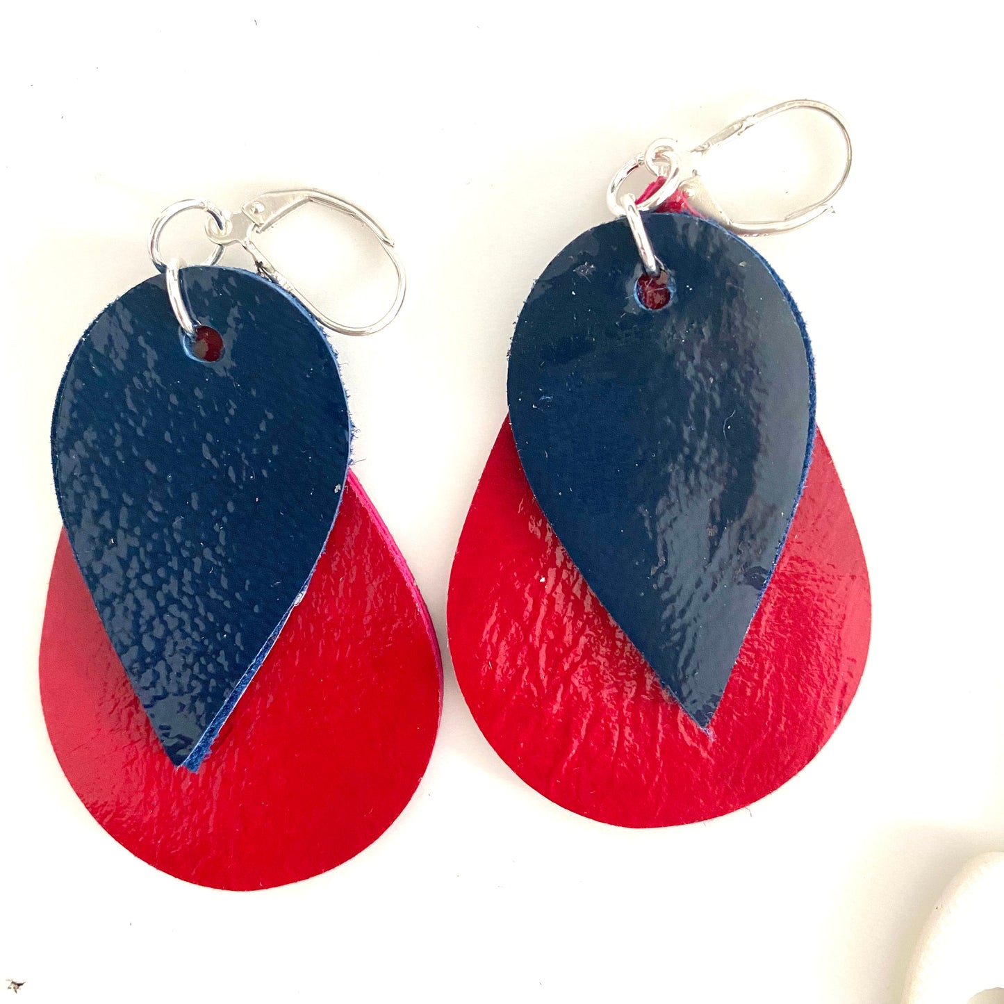 Leather Leaf Earrings