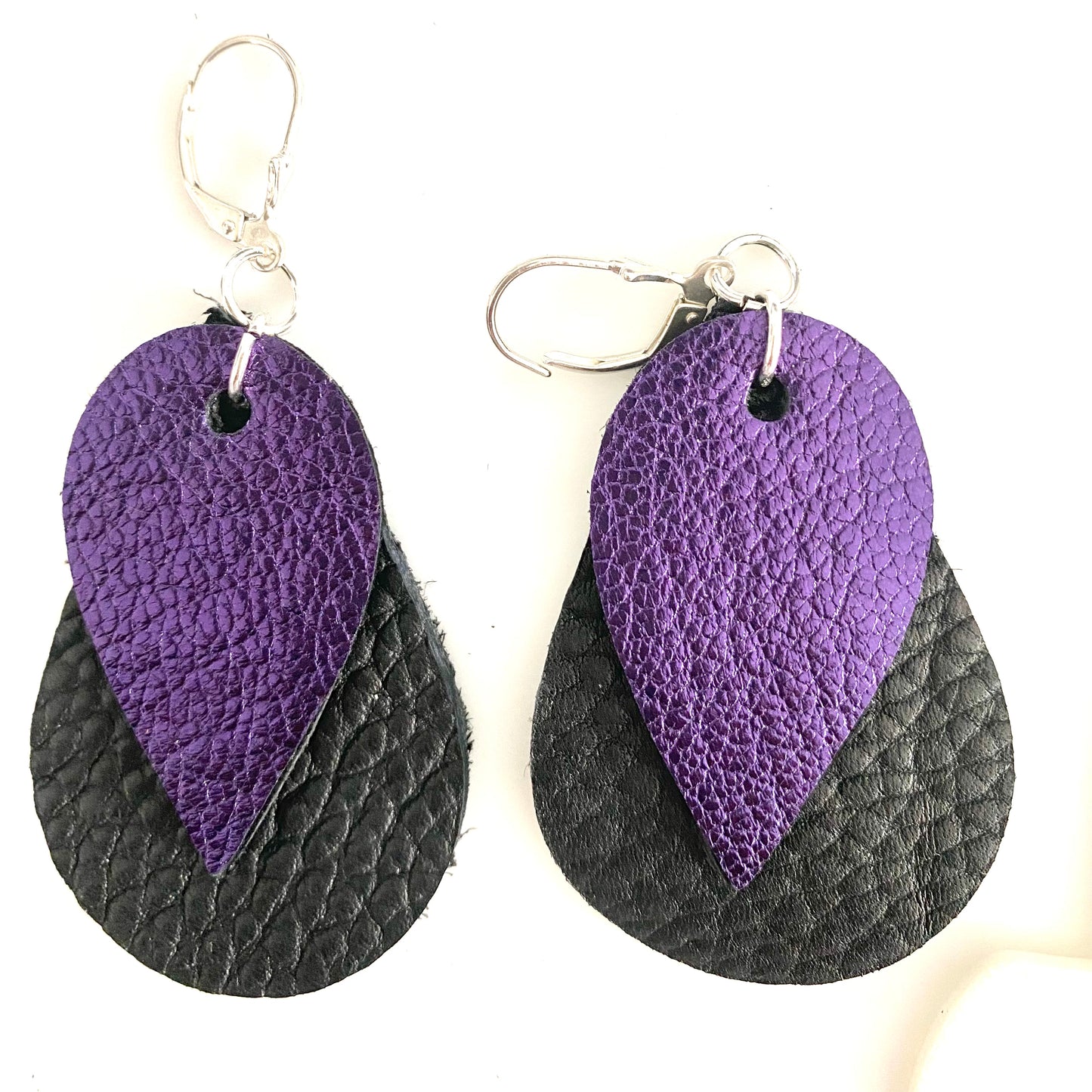 Leather Leaf Earrings
