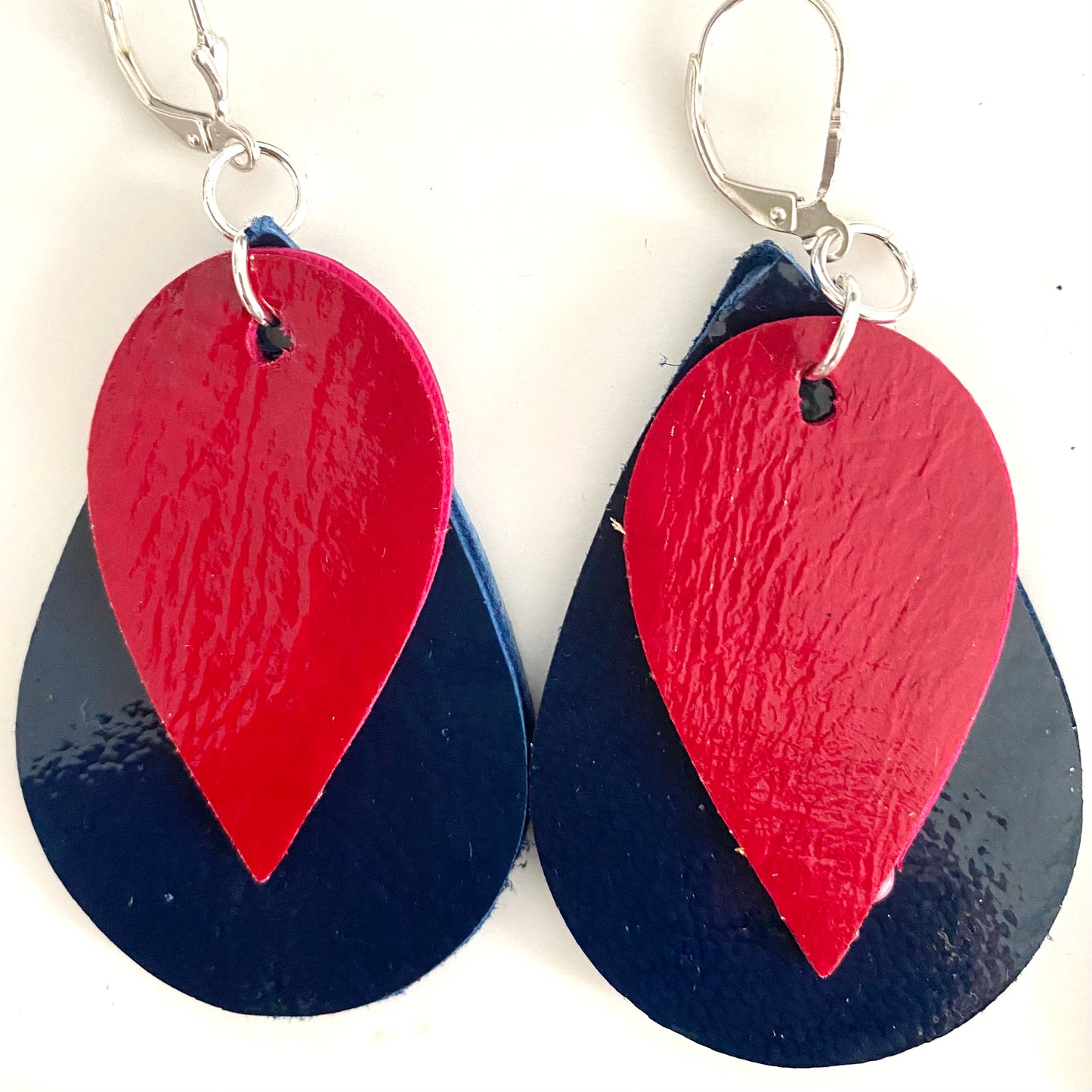 Leather Leaf Earrings