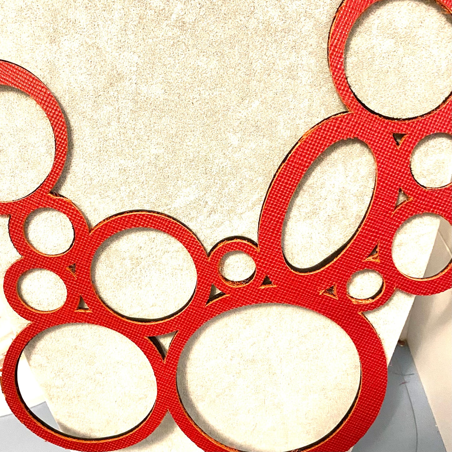 Bold Bubble Leather Necklace