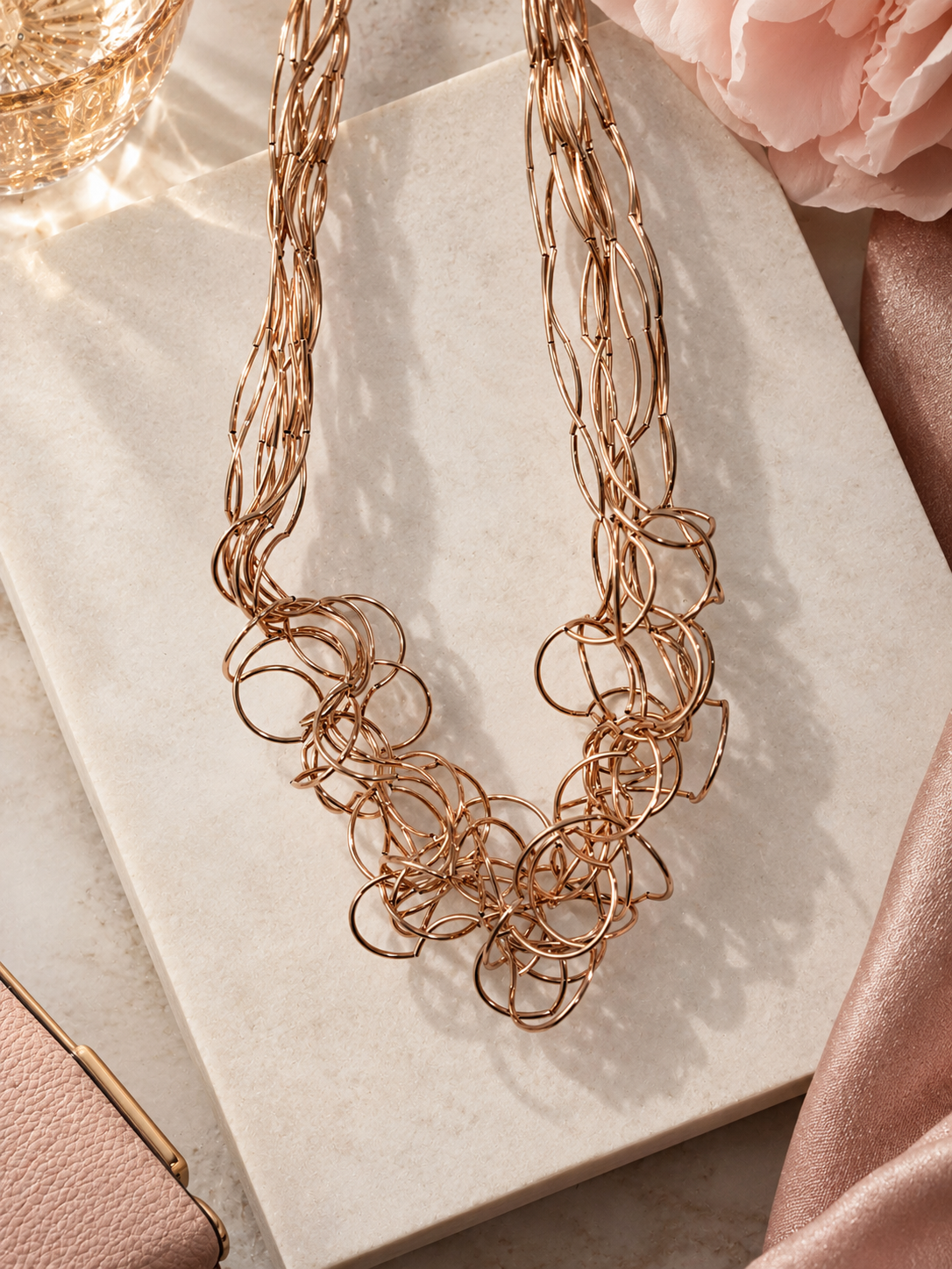 Rose Golden Entanglement Necklace