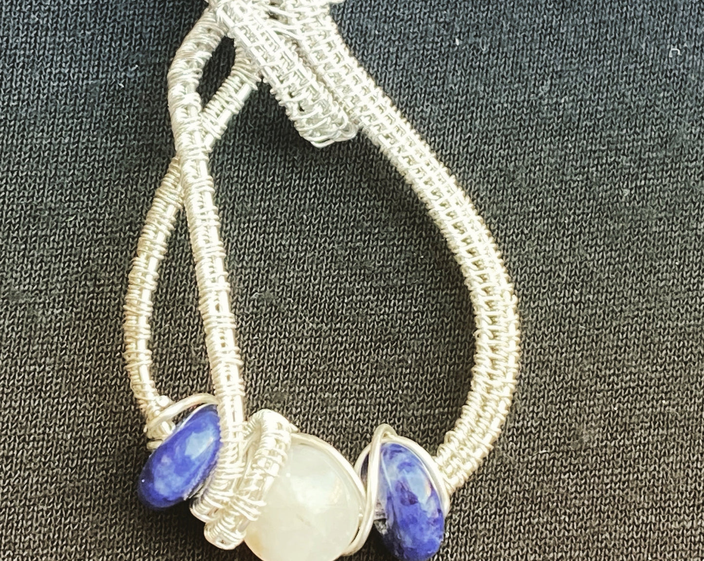 Sodalite and Rose Quartz Pendant