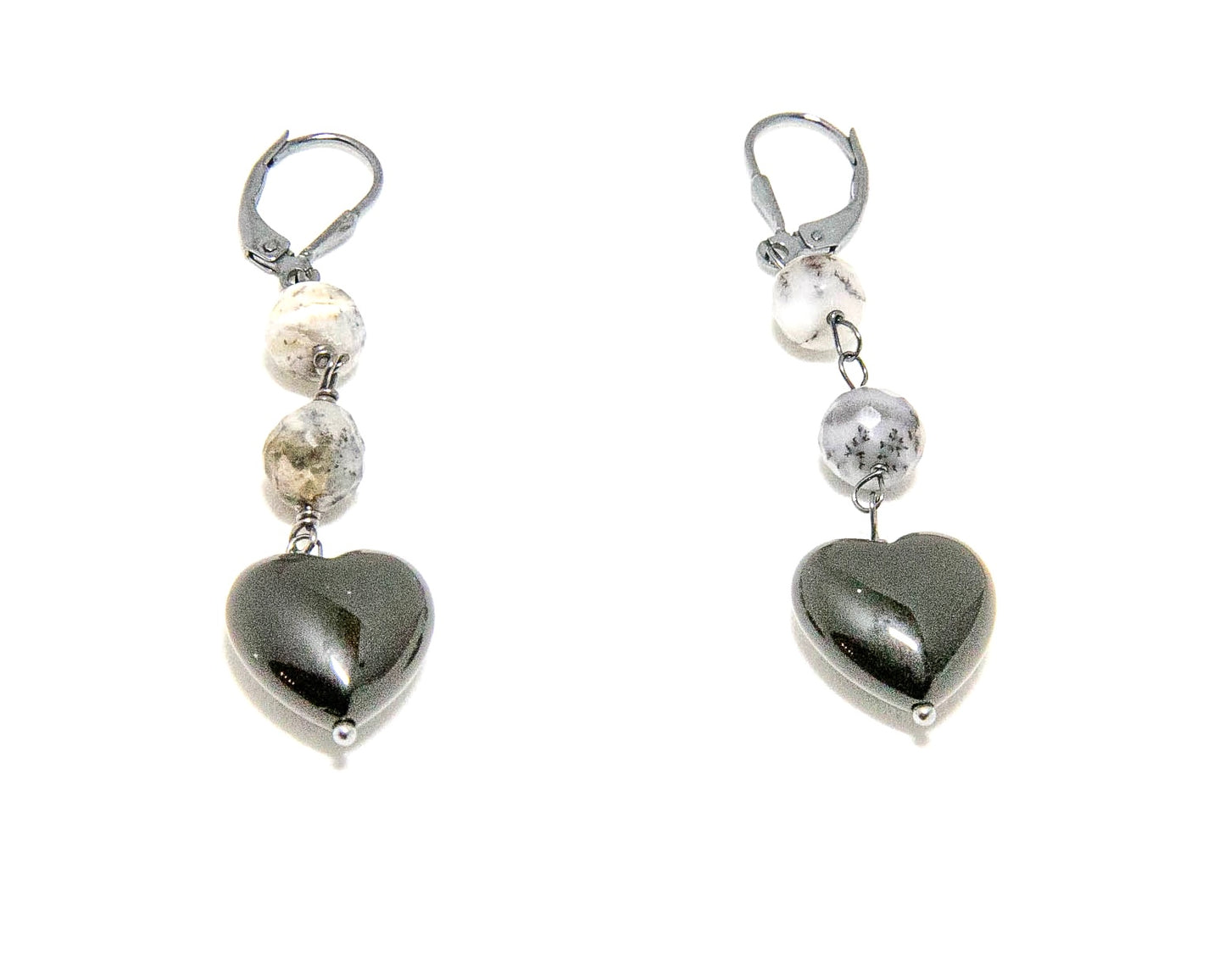 Love Knot Onyx and Agate Necklace