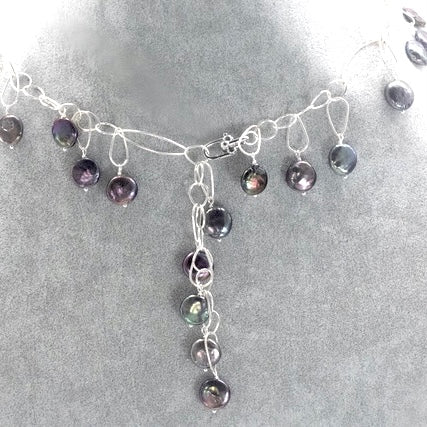 Peacock Pearl Charm Necklace