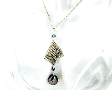 Freshwater Pearl and Sterling Silver Pendant
