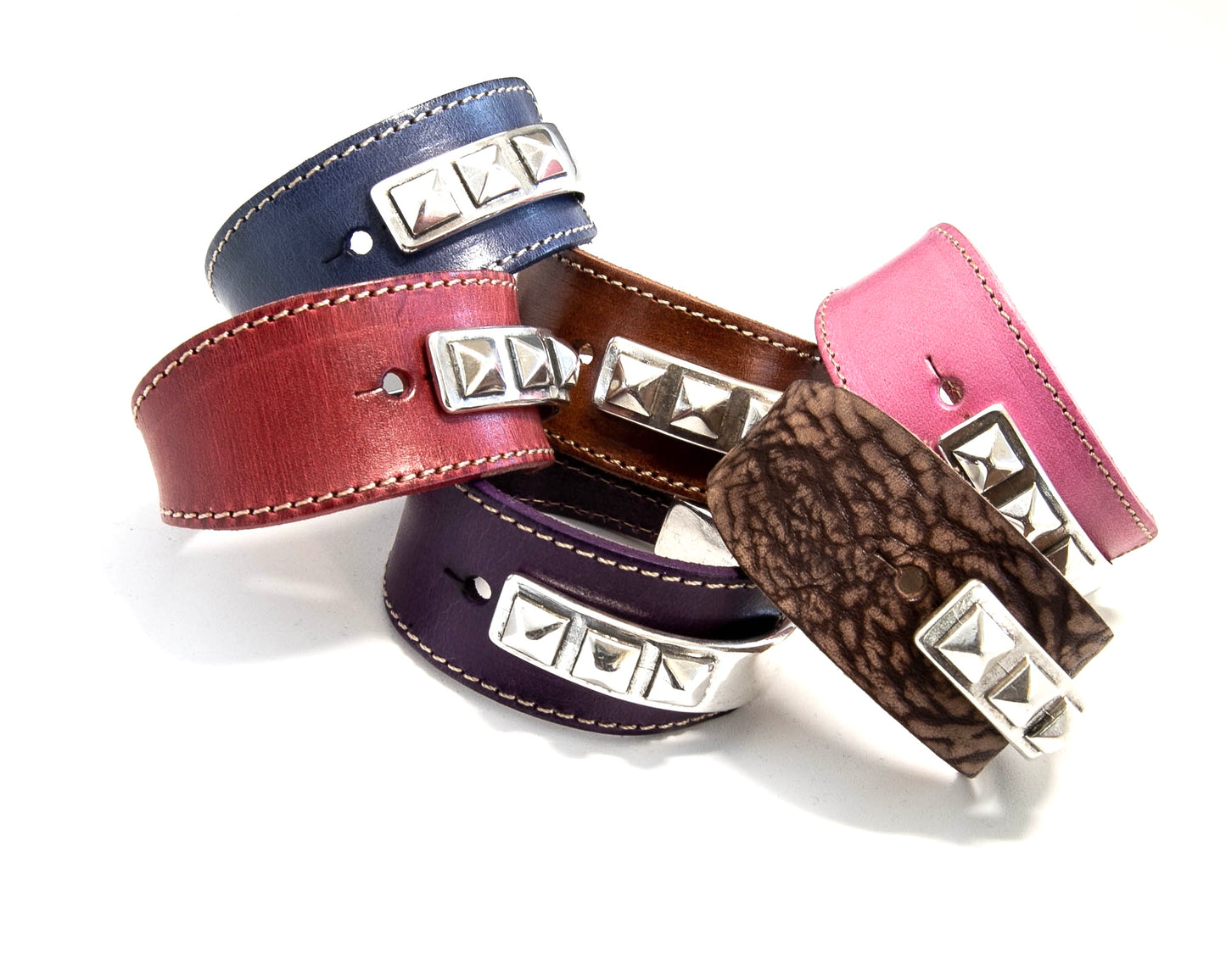 Wide Leather Bangle Bracelet