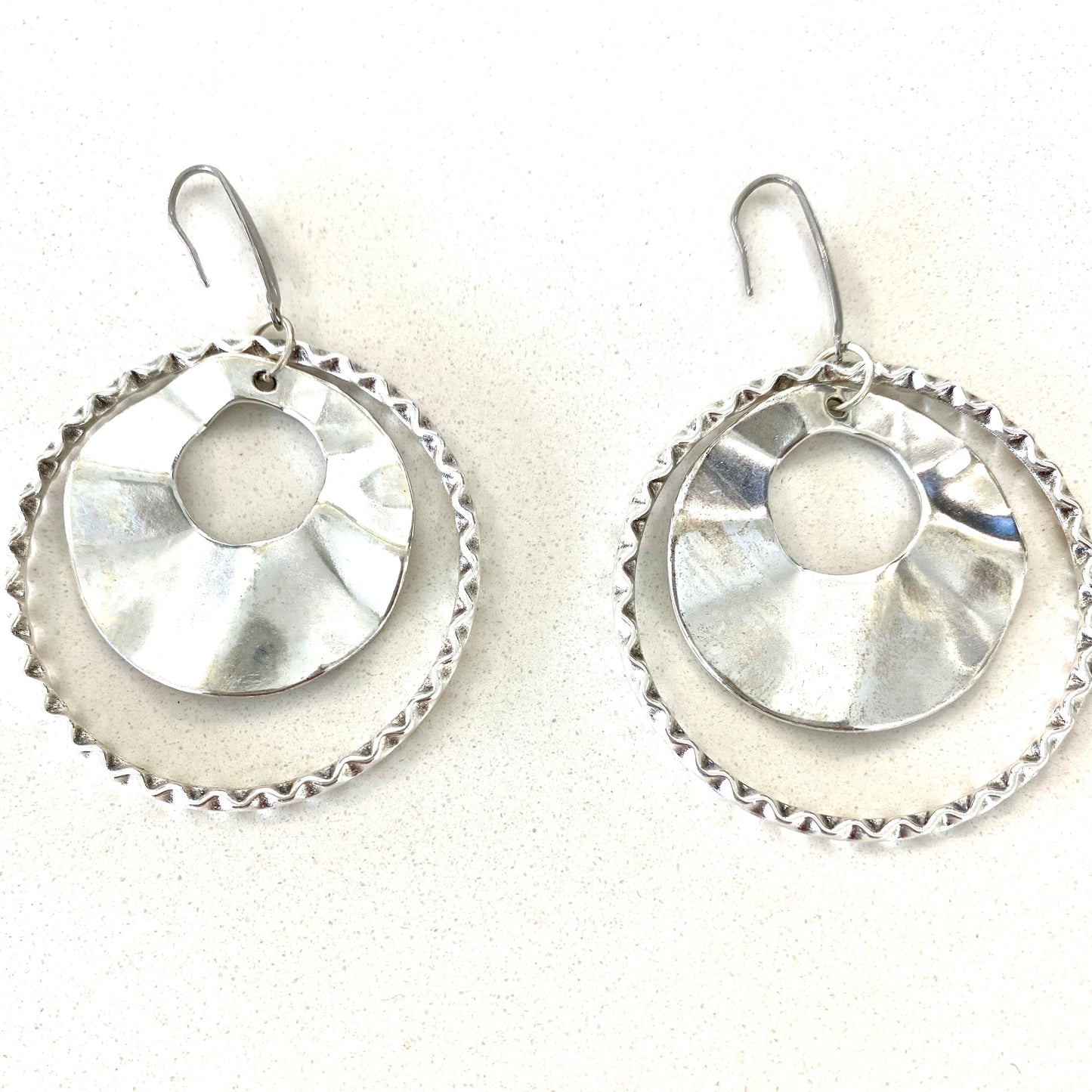 Hammered Circle Earrings