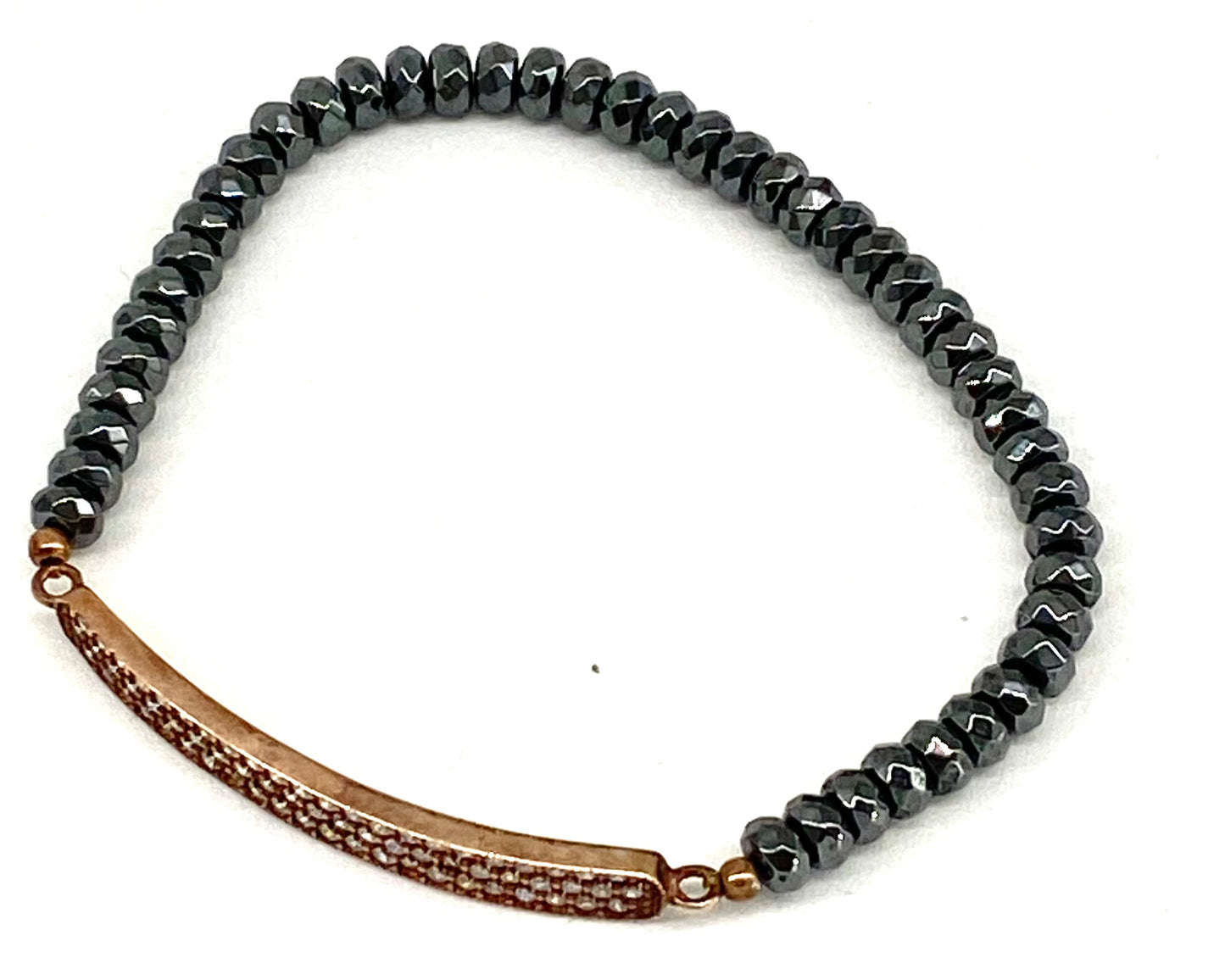 Hematite Pave ID Bracelet
