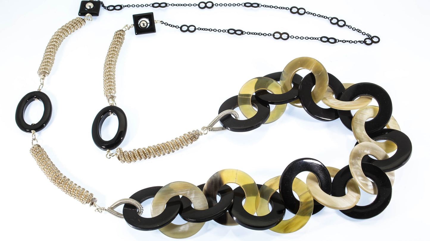 Natural Necklace with Silver