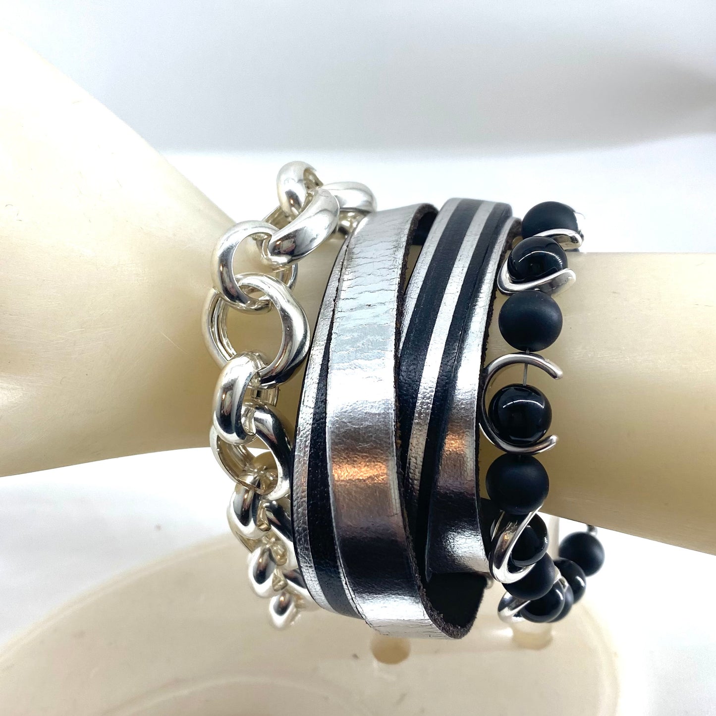 Chunky Sterling Silver Bracelet