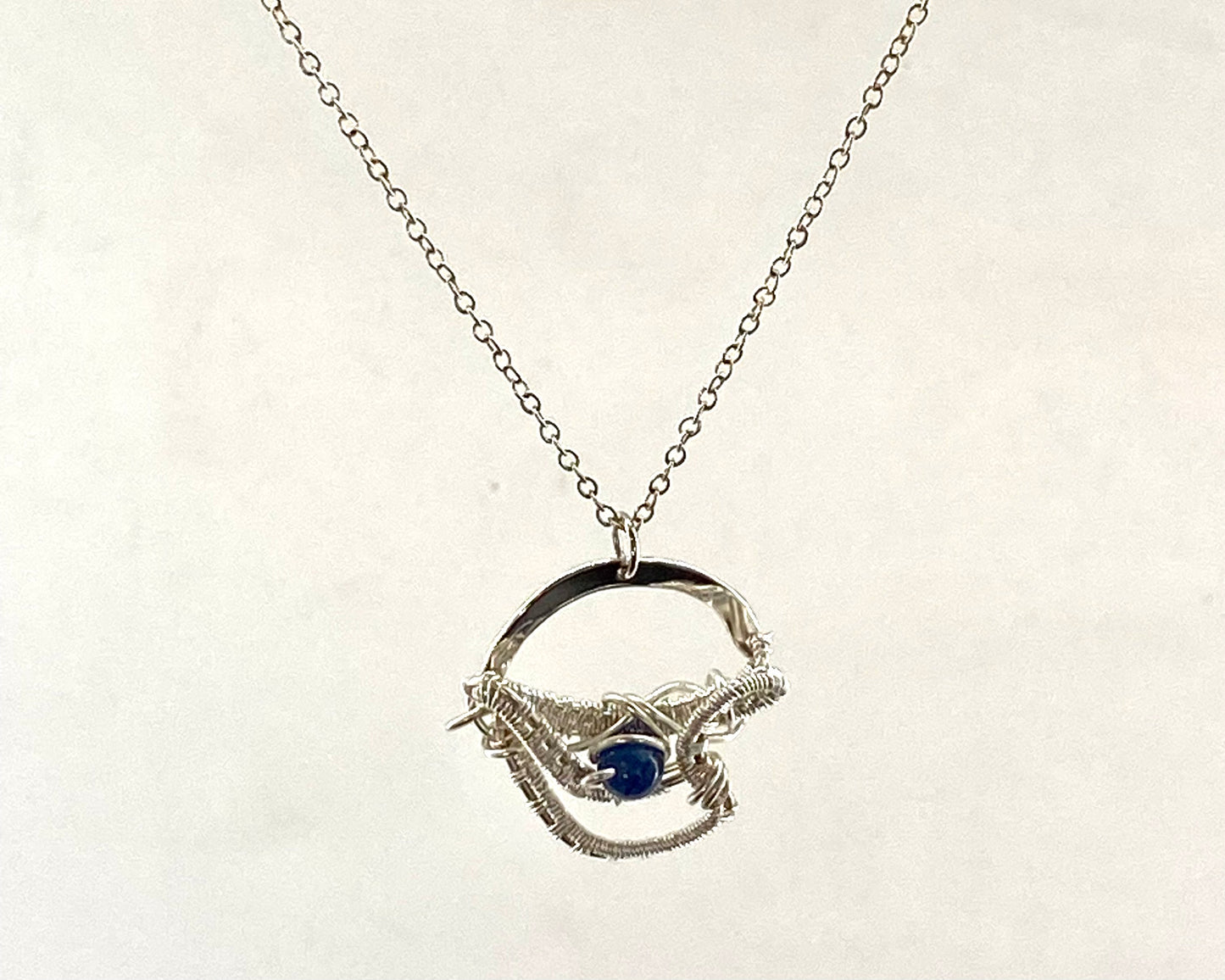 Kyanite Mini Woven Pendant