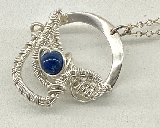 Kyanite Mini Woven Pendant