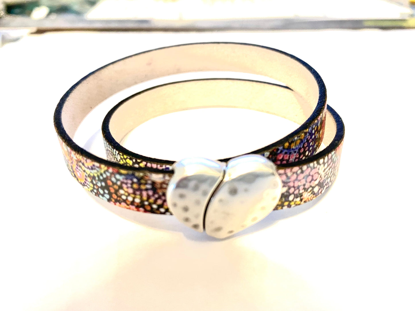 Heart Clasp Leather Bracelet