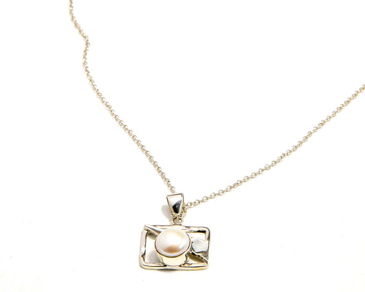 Mabe Fresh Water Pearl and Sterling Silver Pendant