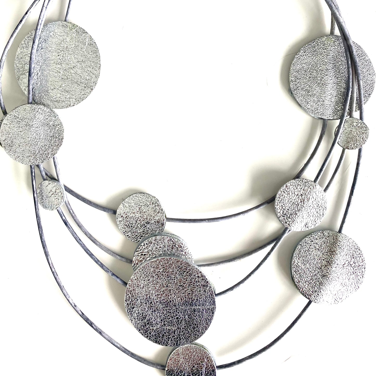 Statement Leather Dot Necklace