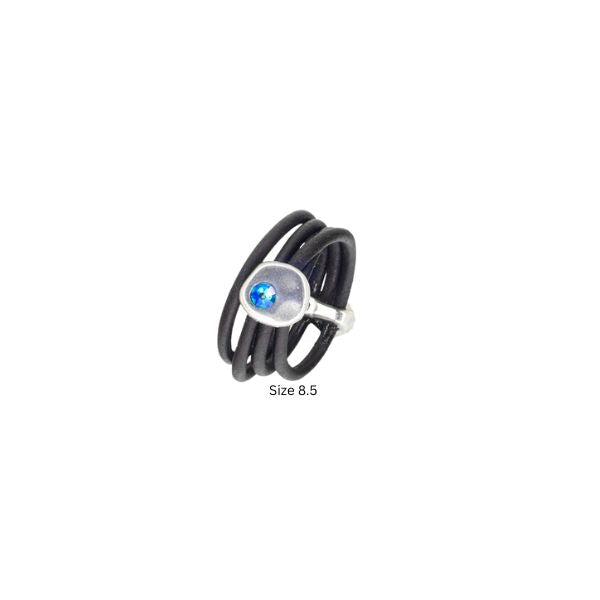 Birthstone Power Leather Ring