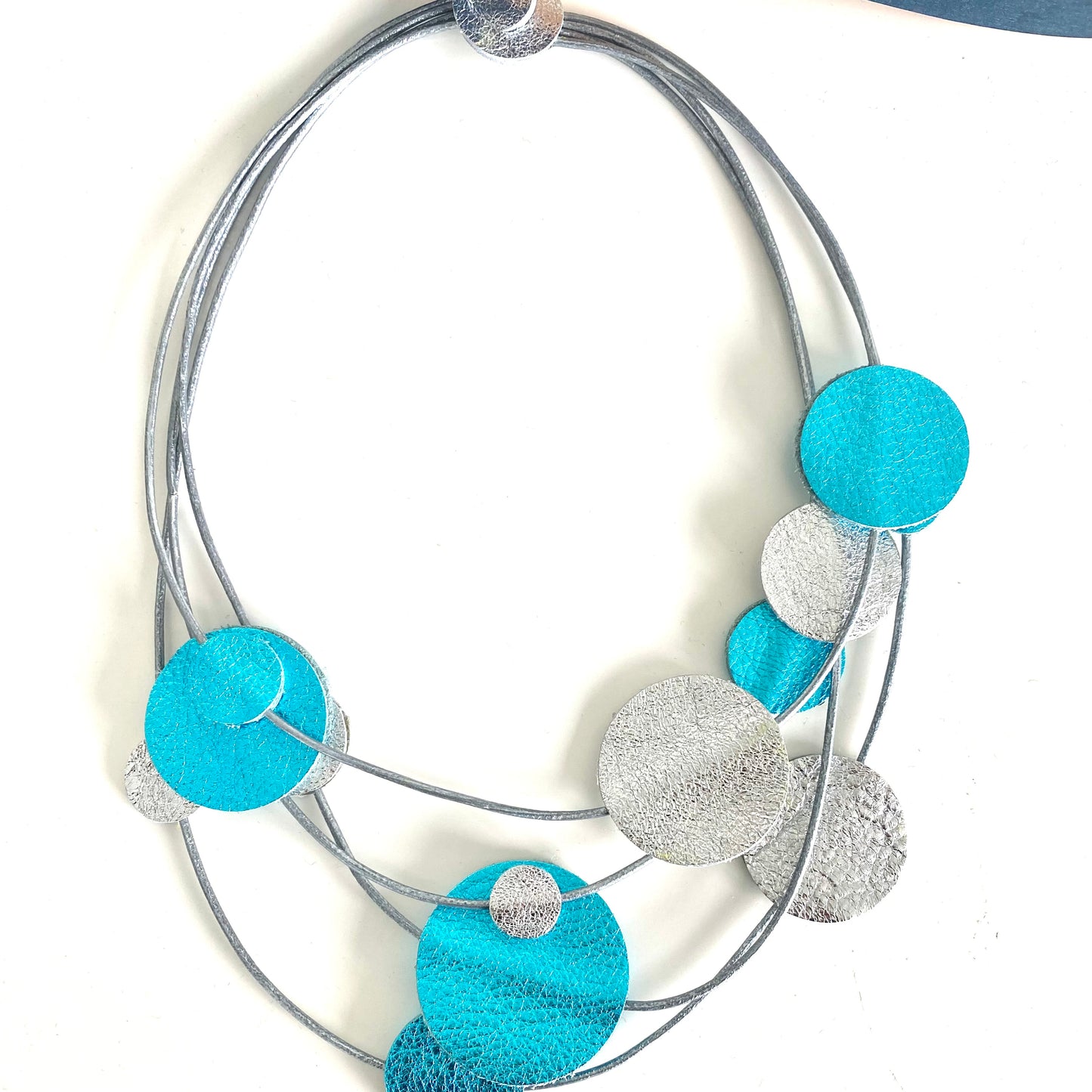 Statement Leather Dot Necklace