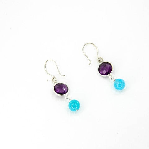 Coloured Gemstone Earrings