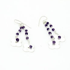 Amethyst and Sterling Silver Earrings
