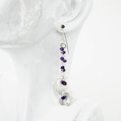 Amethyst and Sterling Silver Earrings