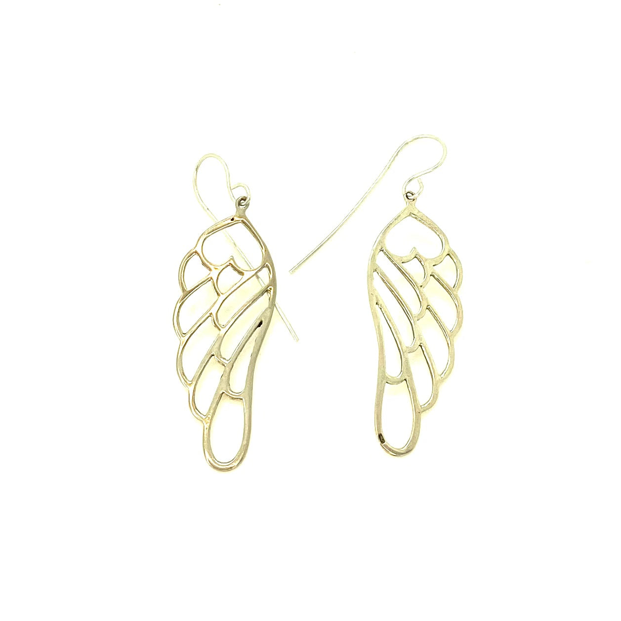 Sterling silver wing earrings