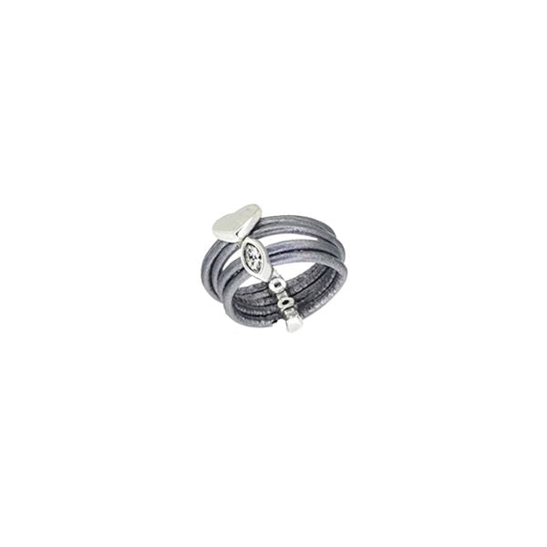 Birthstone Power Leather Ring