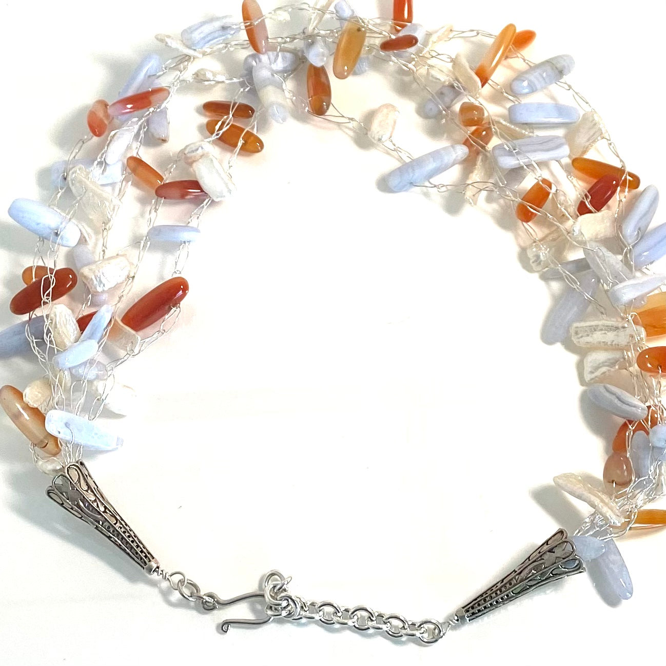 Fire and Ice Multistrand Necklace