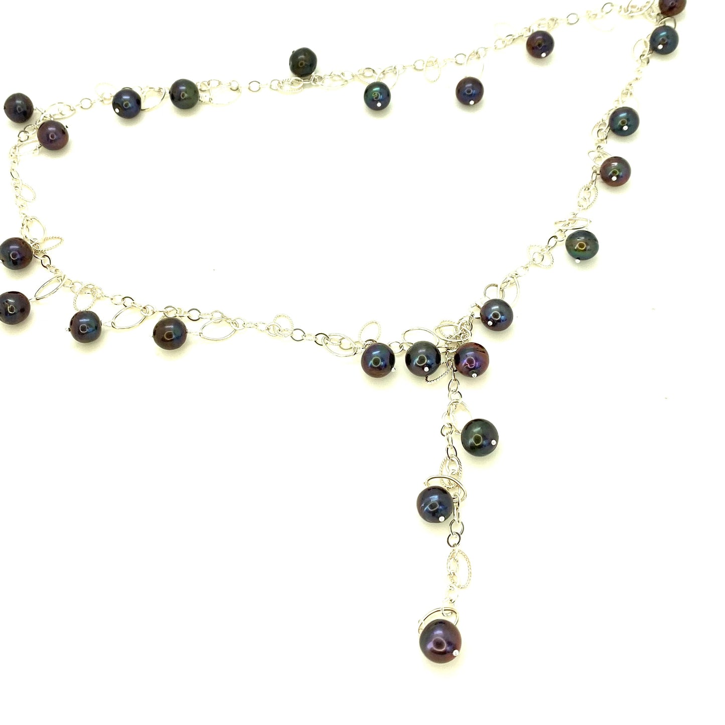Peacock Pearl Charm Necklace