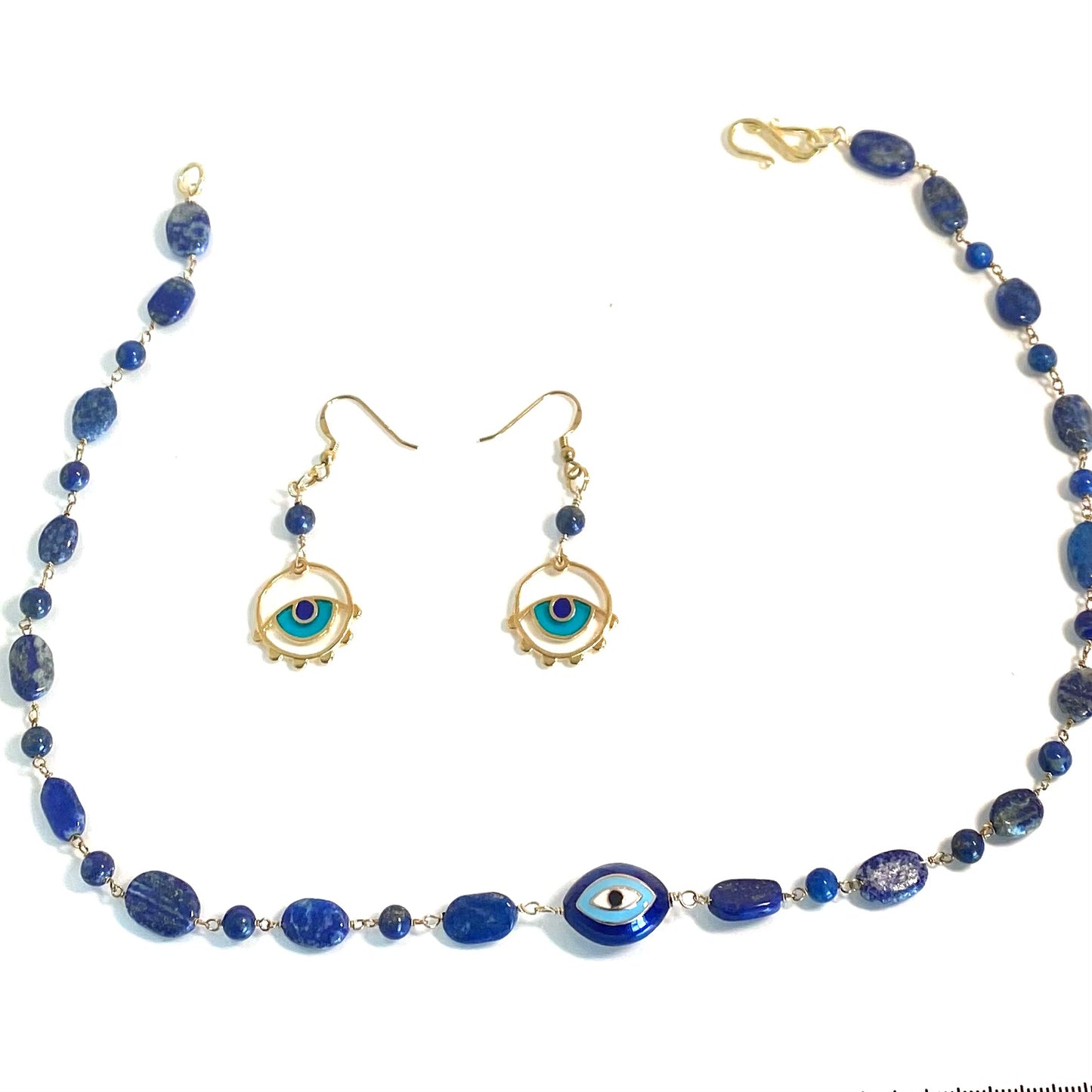 Gold Evil Eye Earrings