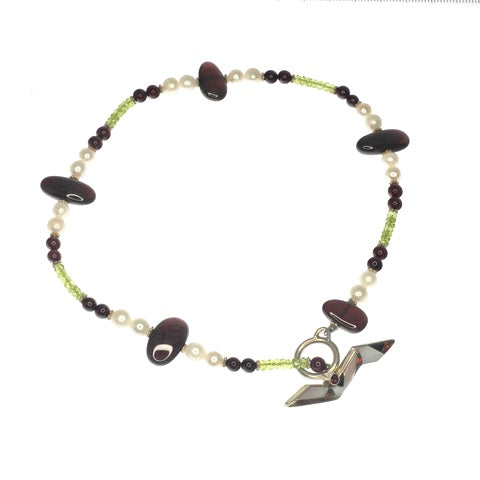 Garnet and Peridot Necklace