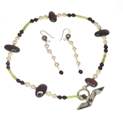 Garnet and Peridot Necklace