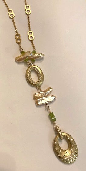 Gold and Swarovski Crystal Earrings