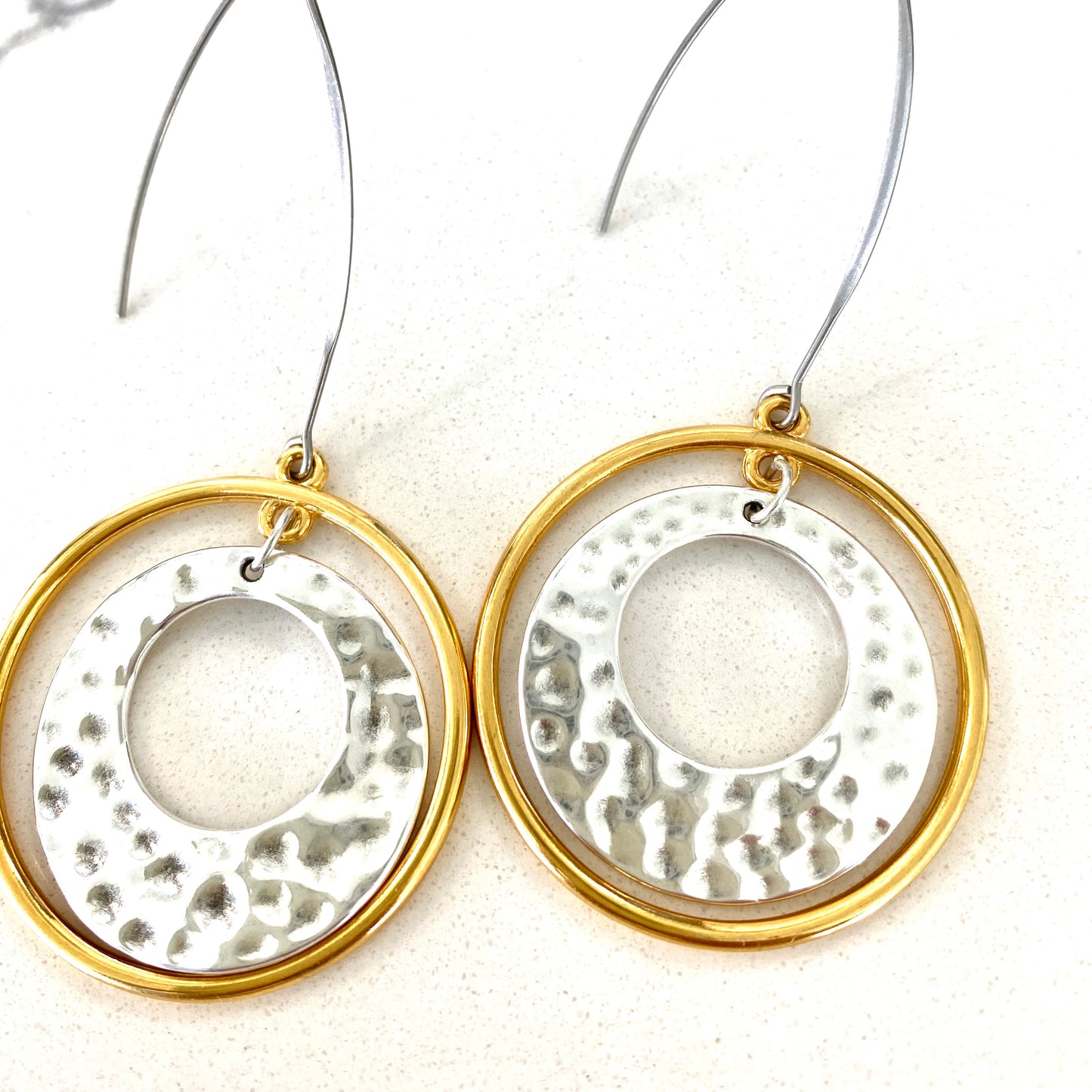 Hammered Circle Earrings